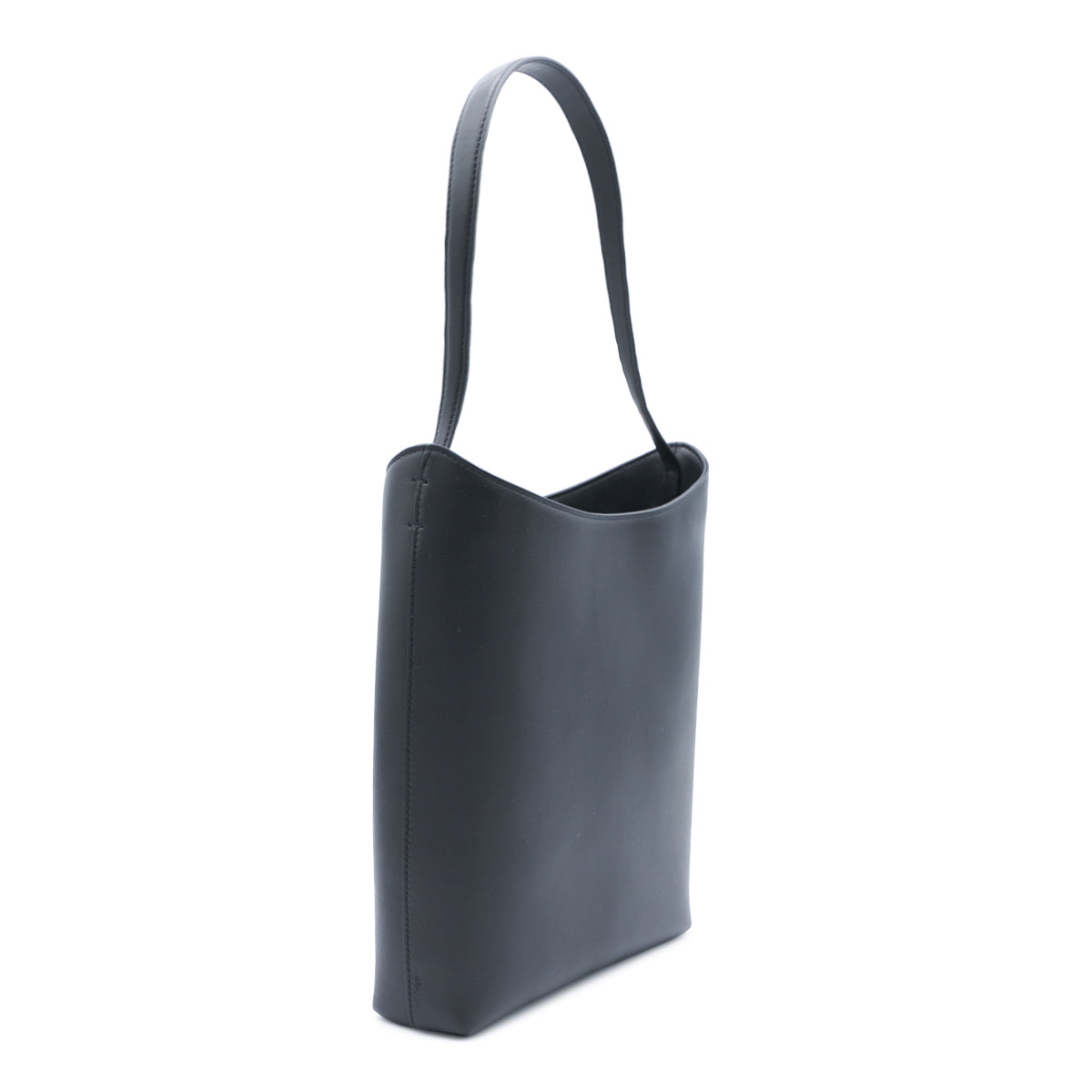 BLACK LEATHER TOTE BAG