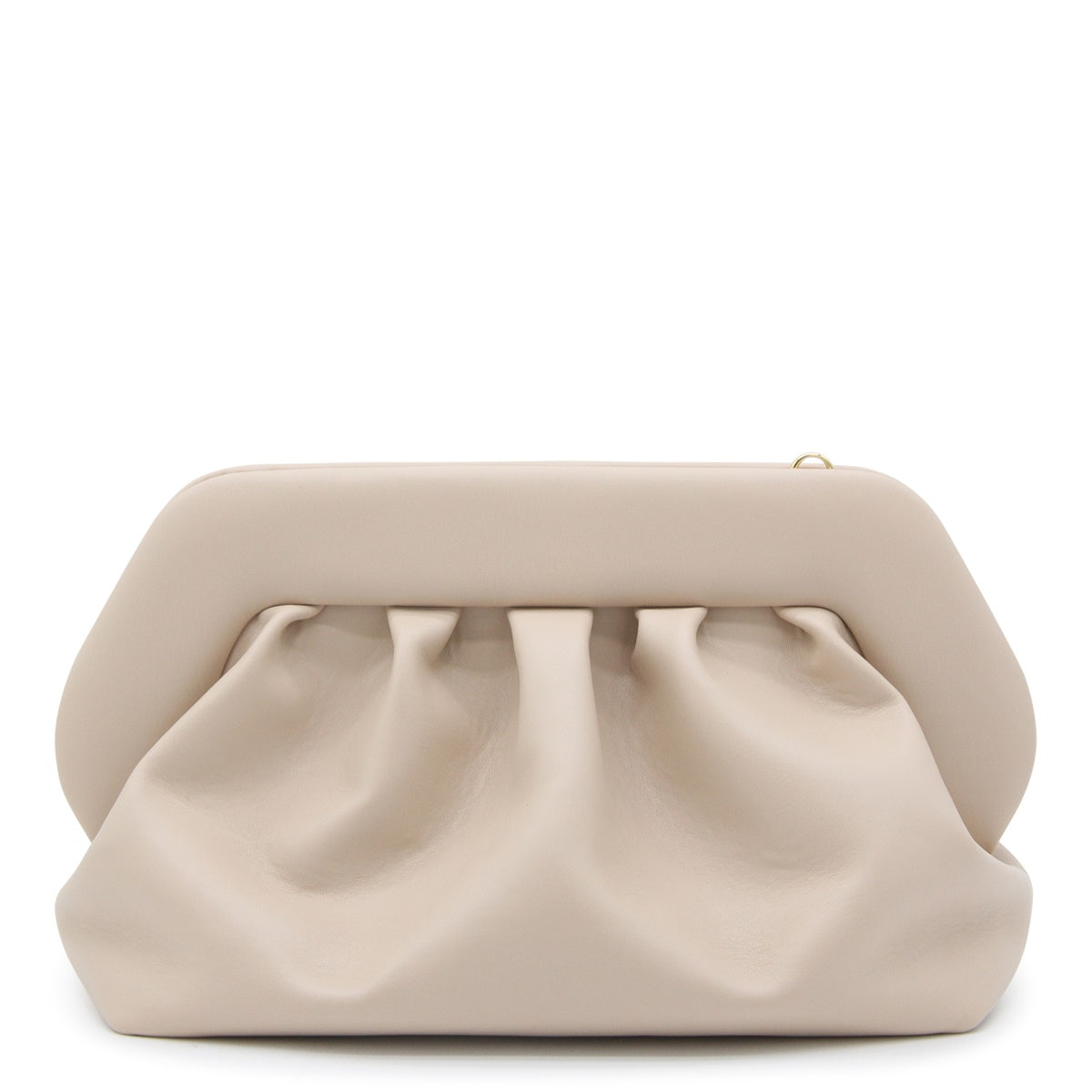 CREAM VEGAN LEATHER BIOS CLUTCH