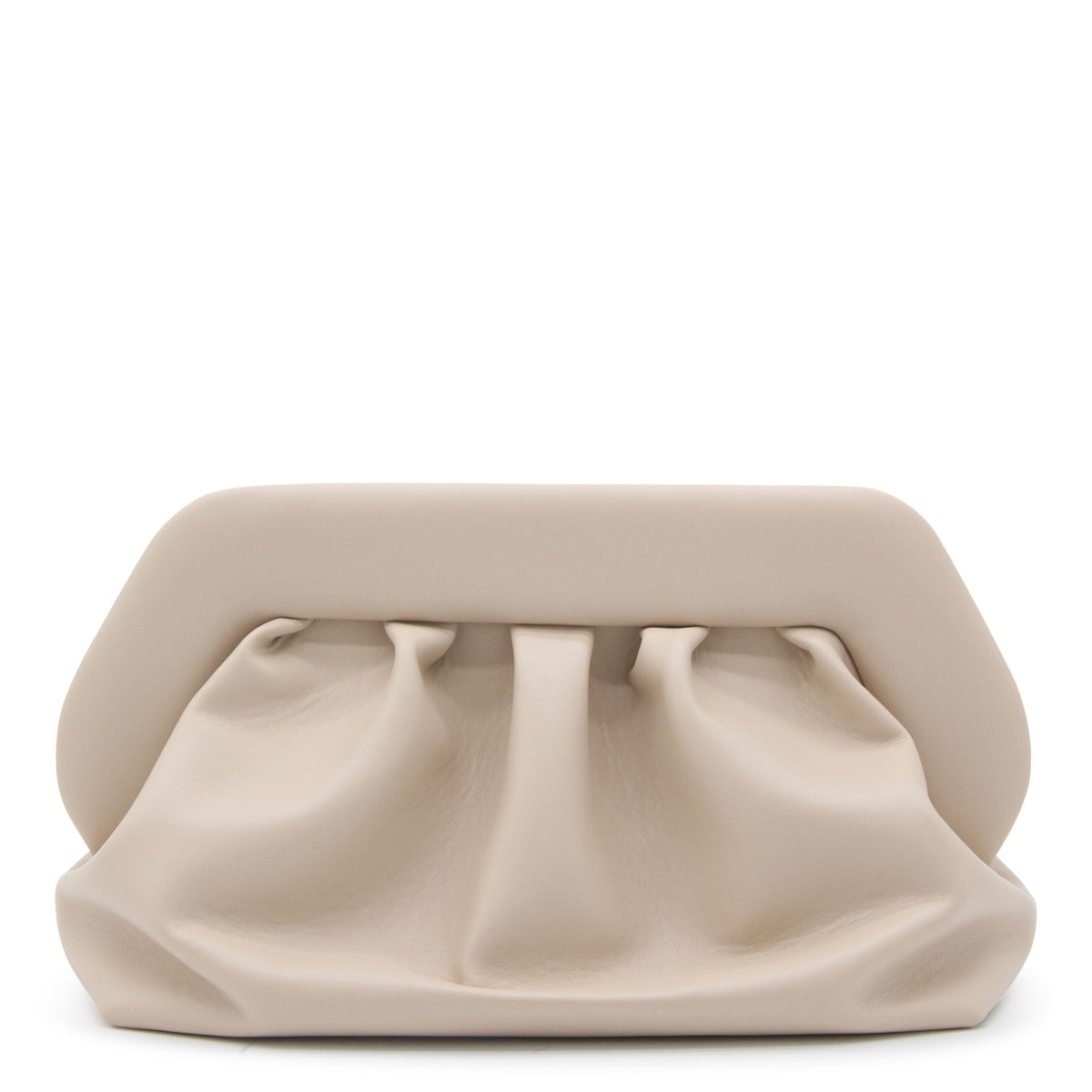 CREAM VEGAN LEATHER BIOS CLUTCH