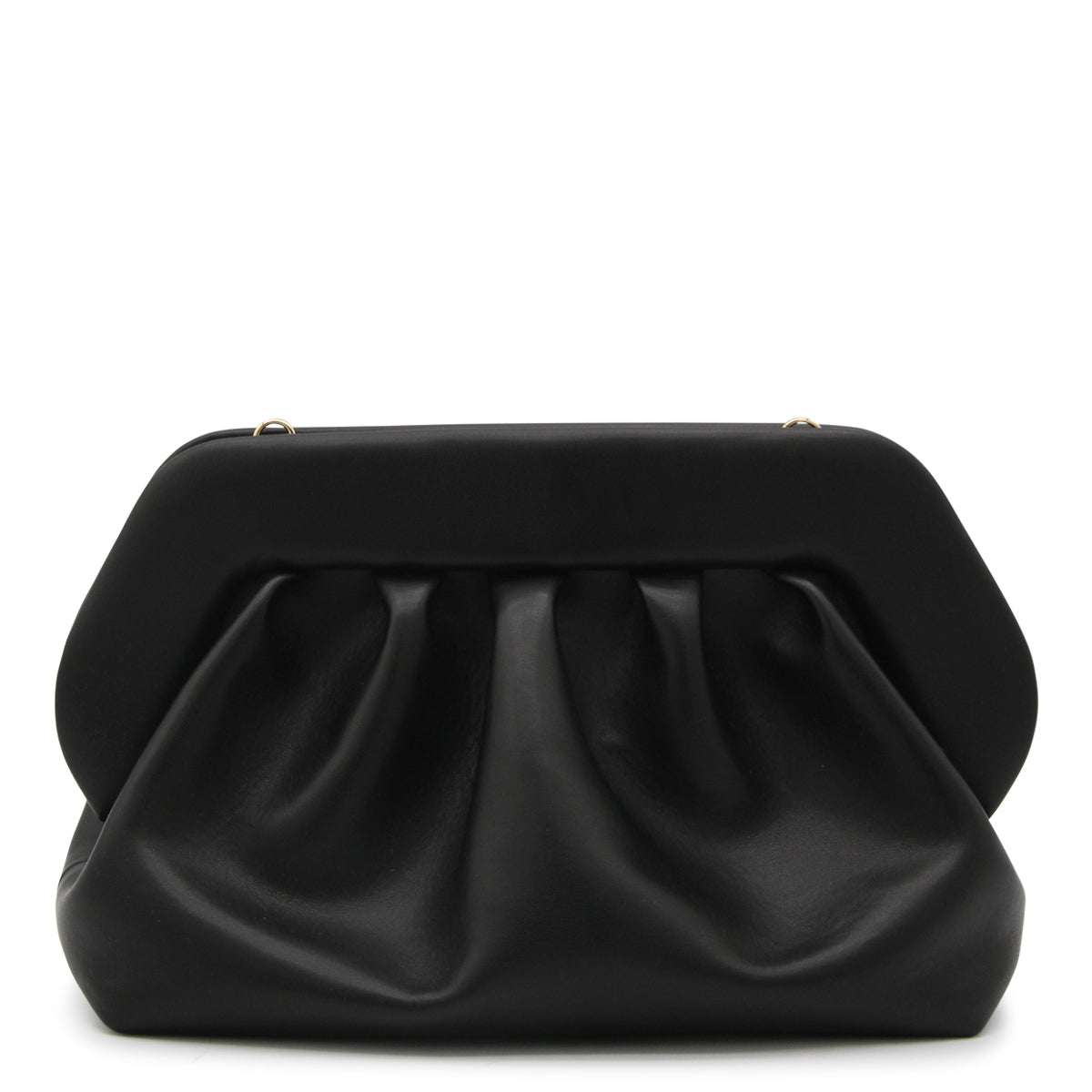 BLACK VEGAN LEATHER BIOS CLUTCH