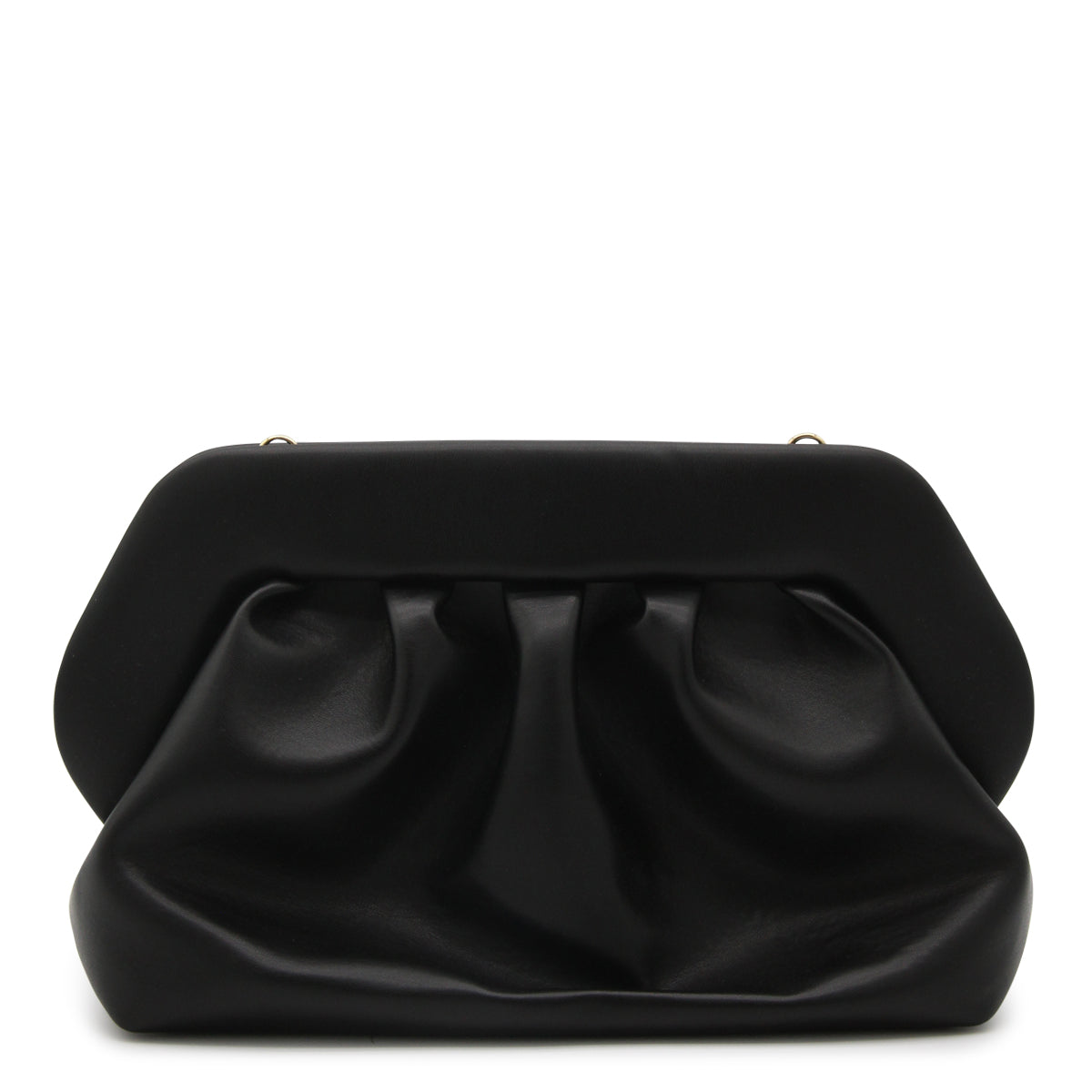 BLACK VEGAN LEATHER BIOS CLUTCH