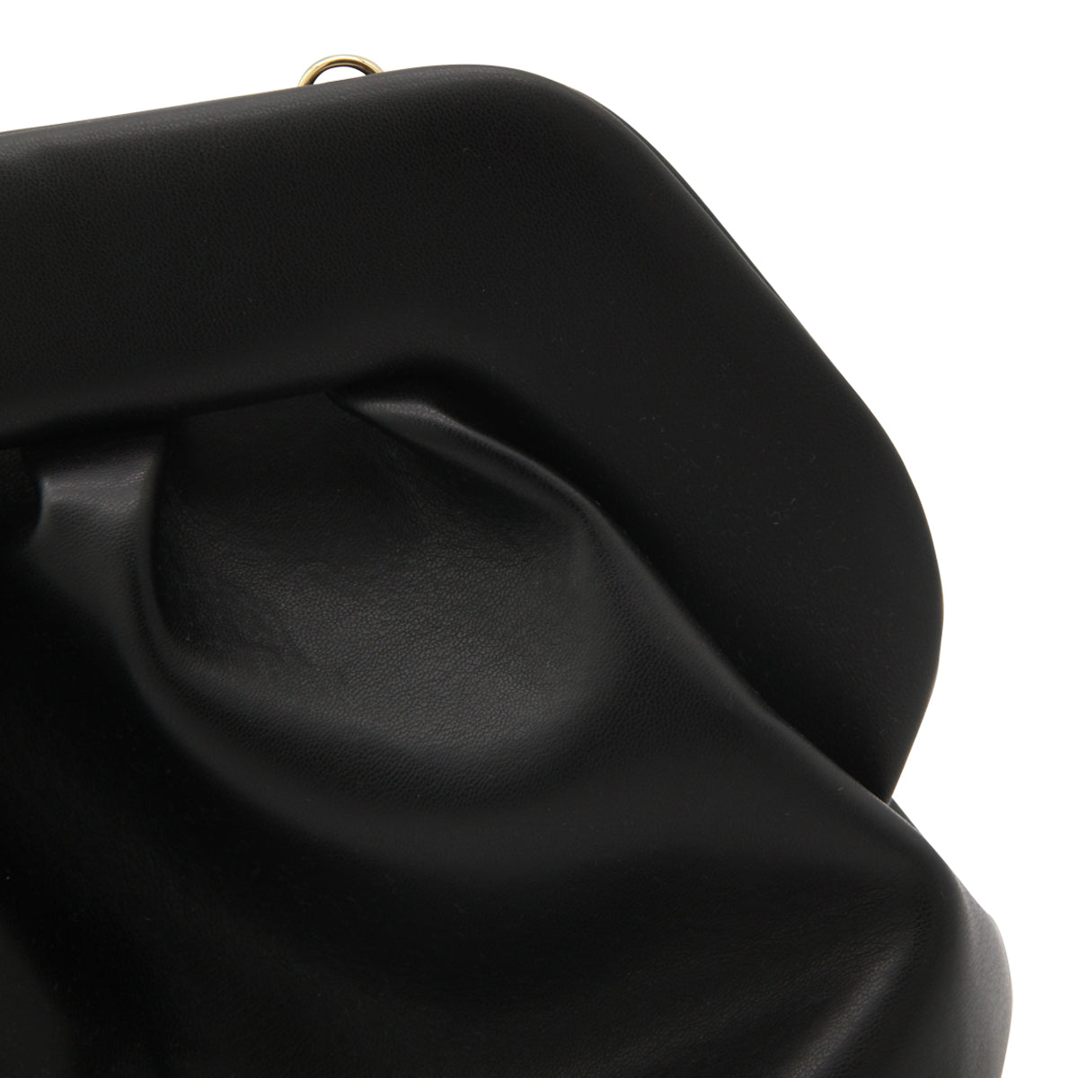 BLACK VEGAN LEATHER BIOS CLUTCH