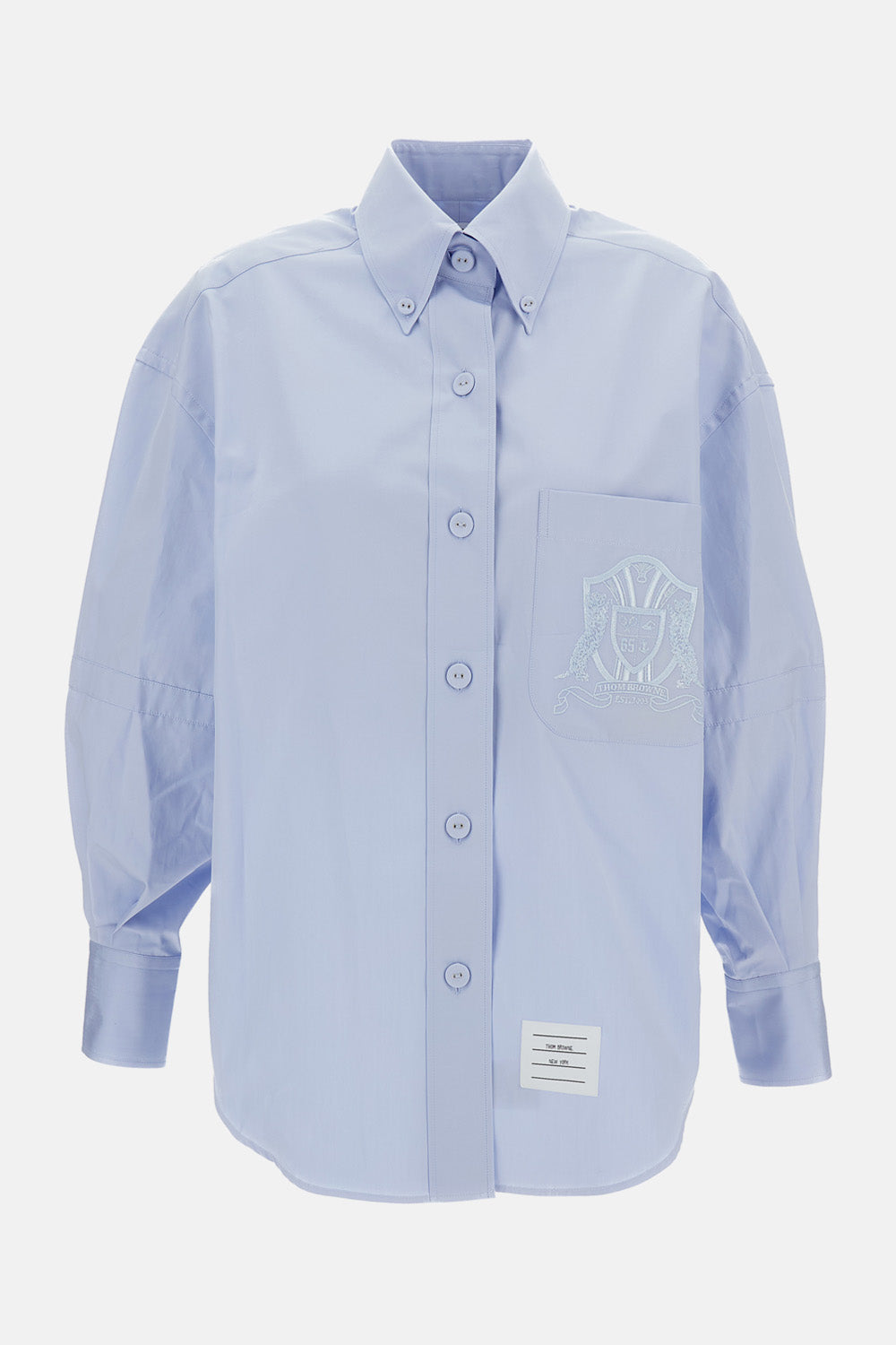 SUPERSIZED LONG SLEEVE POINT COLLAR SHIRT