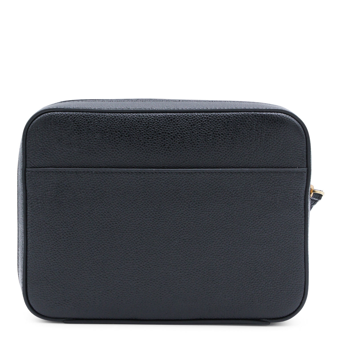 BLACK LEATHER MESSENGER BAG