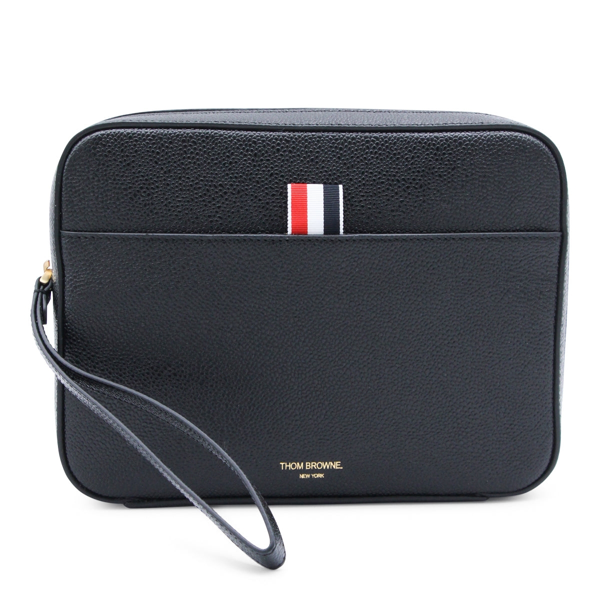 BLACK LEATHER MESSENGER BAG