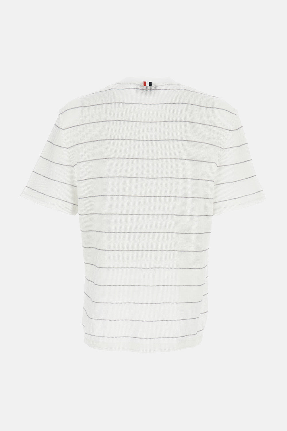 SHORT SLEEVE TEE IN TEXTURED STRIPE WAFFLE