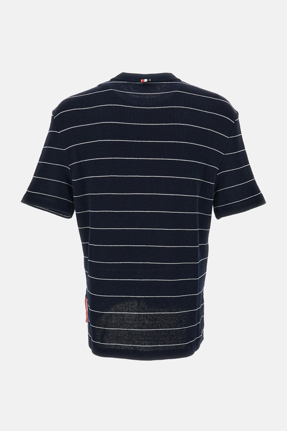 SHORT SLEEVE TEE IN TEXTURED STRIPE WAFFLE