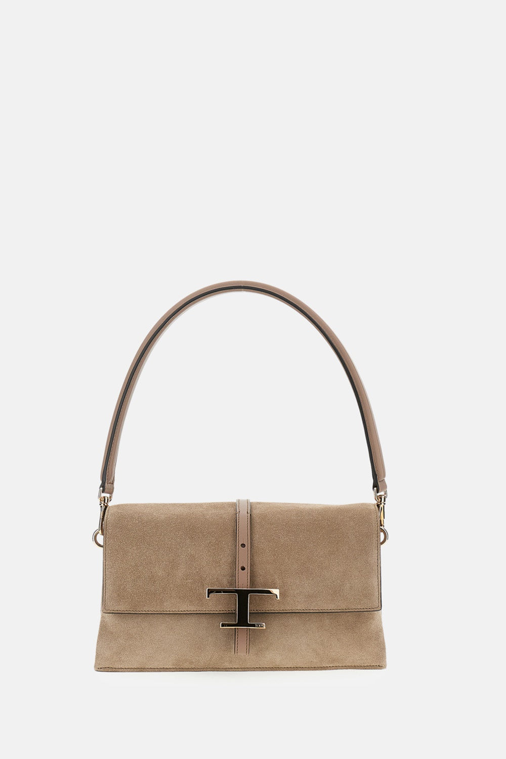 T TIMELESS SUEDE FLAP BAG
