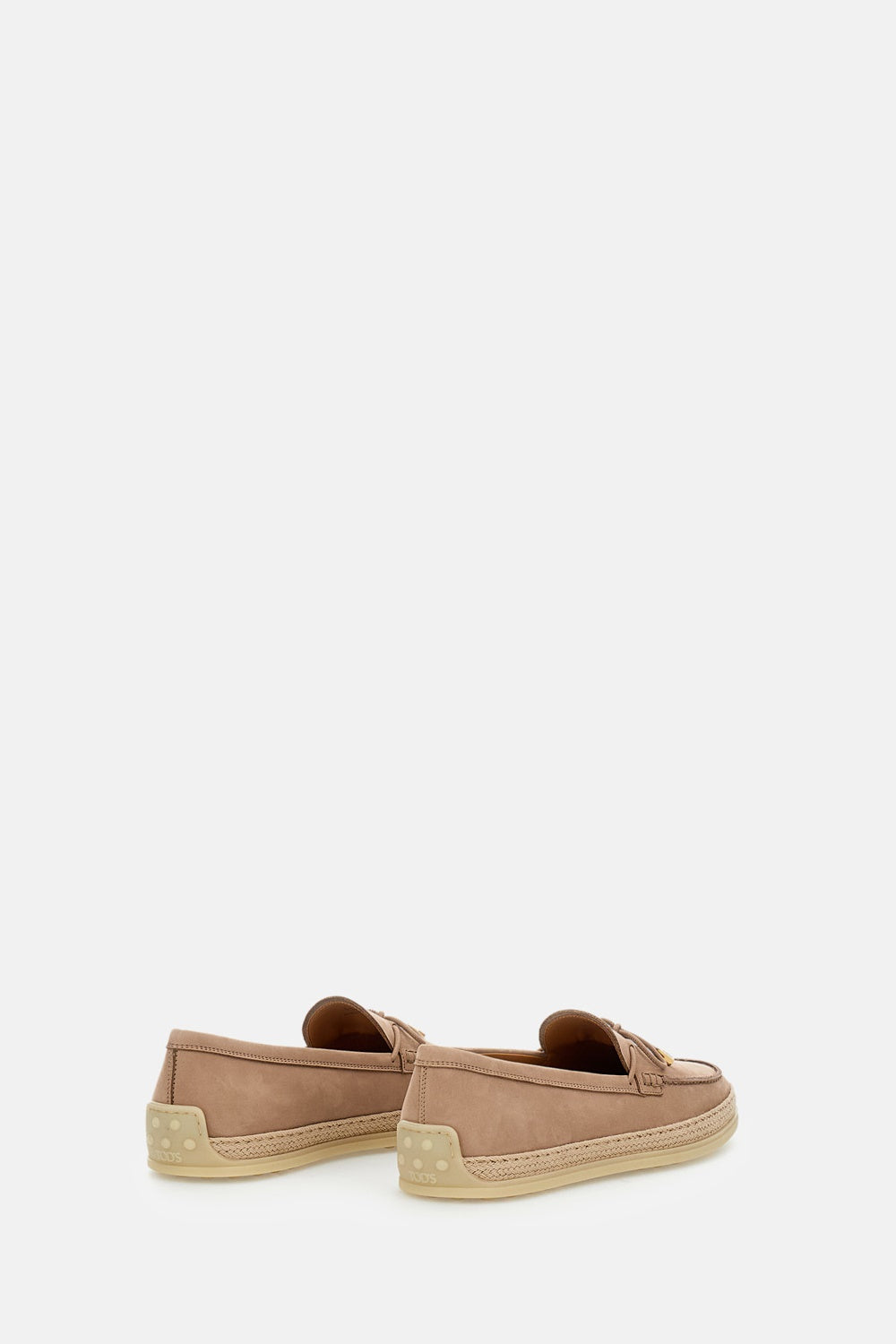 LEATHER AND RAFFIA LOAFER