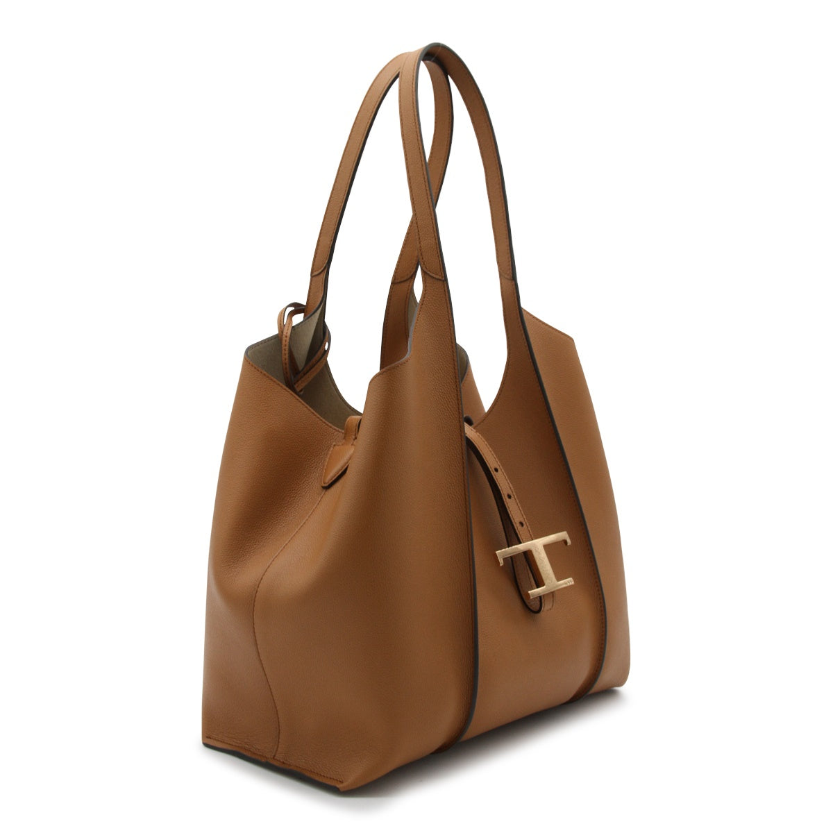BROWN LEATHER KENIA TOTE BAG