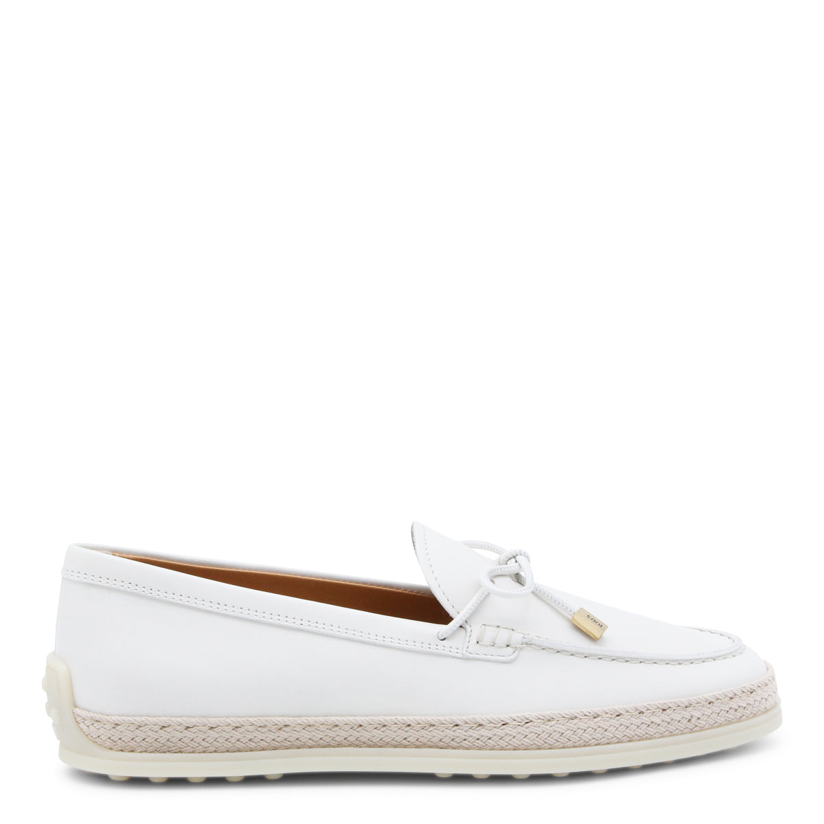 WHITE LEATHER LOAFERS