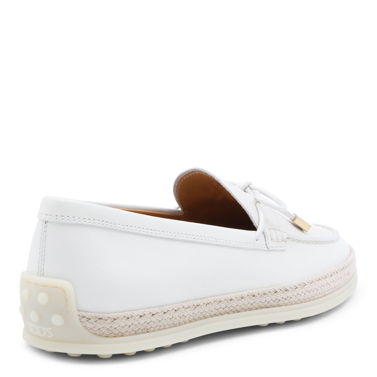 WHITE LEATHER LOAFERS