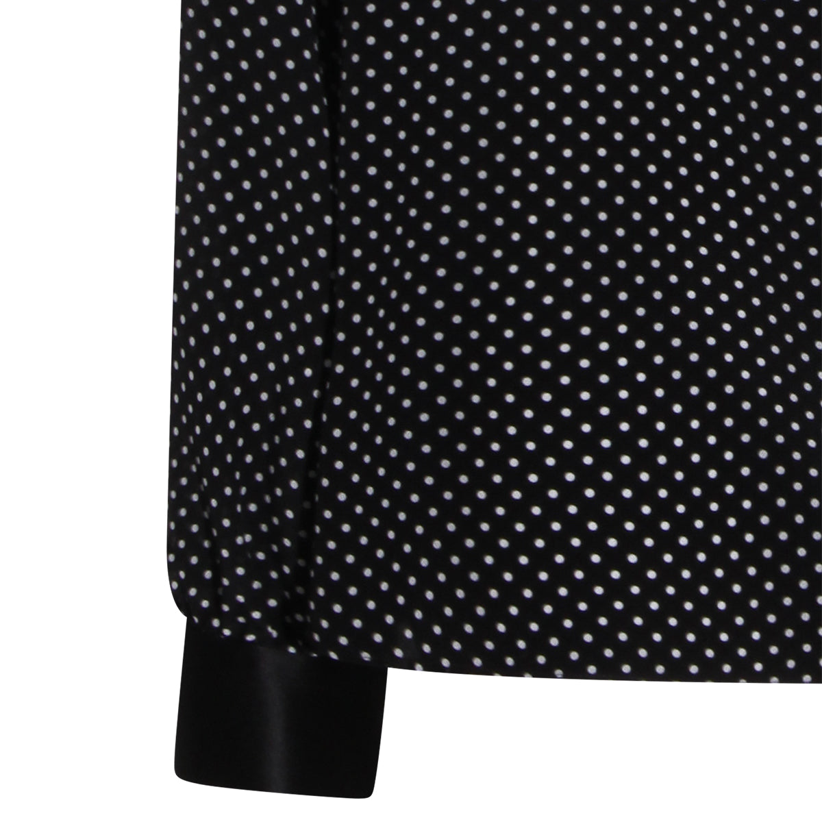 BLACK AND WHITE SILK SHIRT