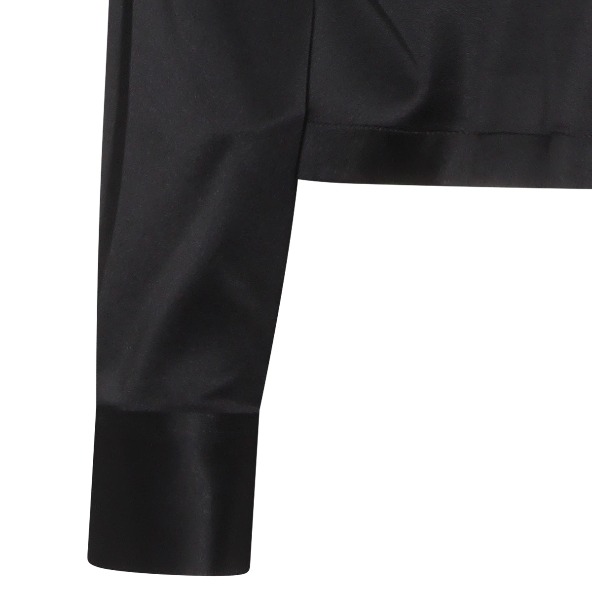 BLACK SILK POLO SHIRT