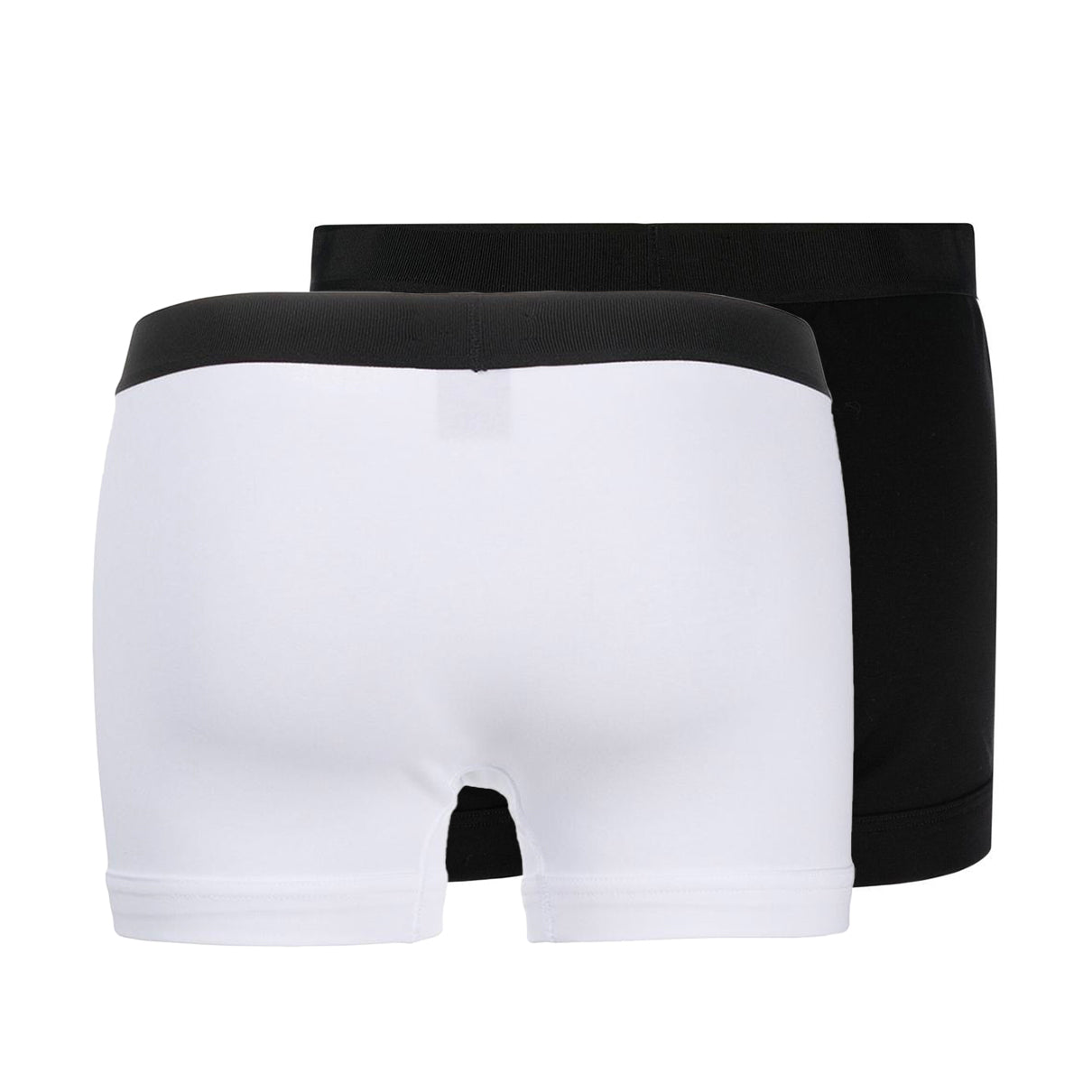 BLACK AND WHITE COTTON BLEND BOXERS