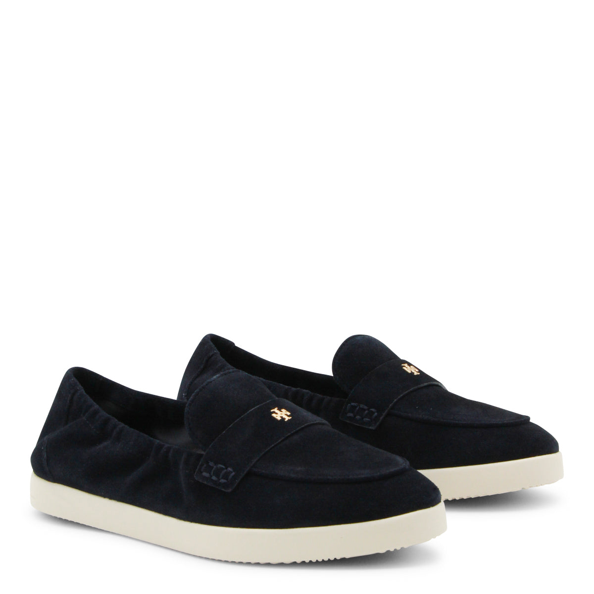 NAVY SUEDE LOAFERS