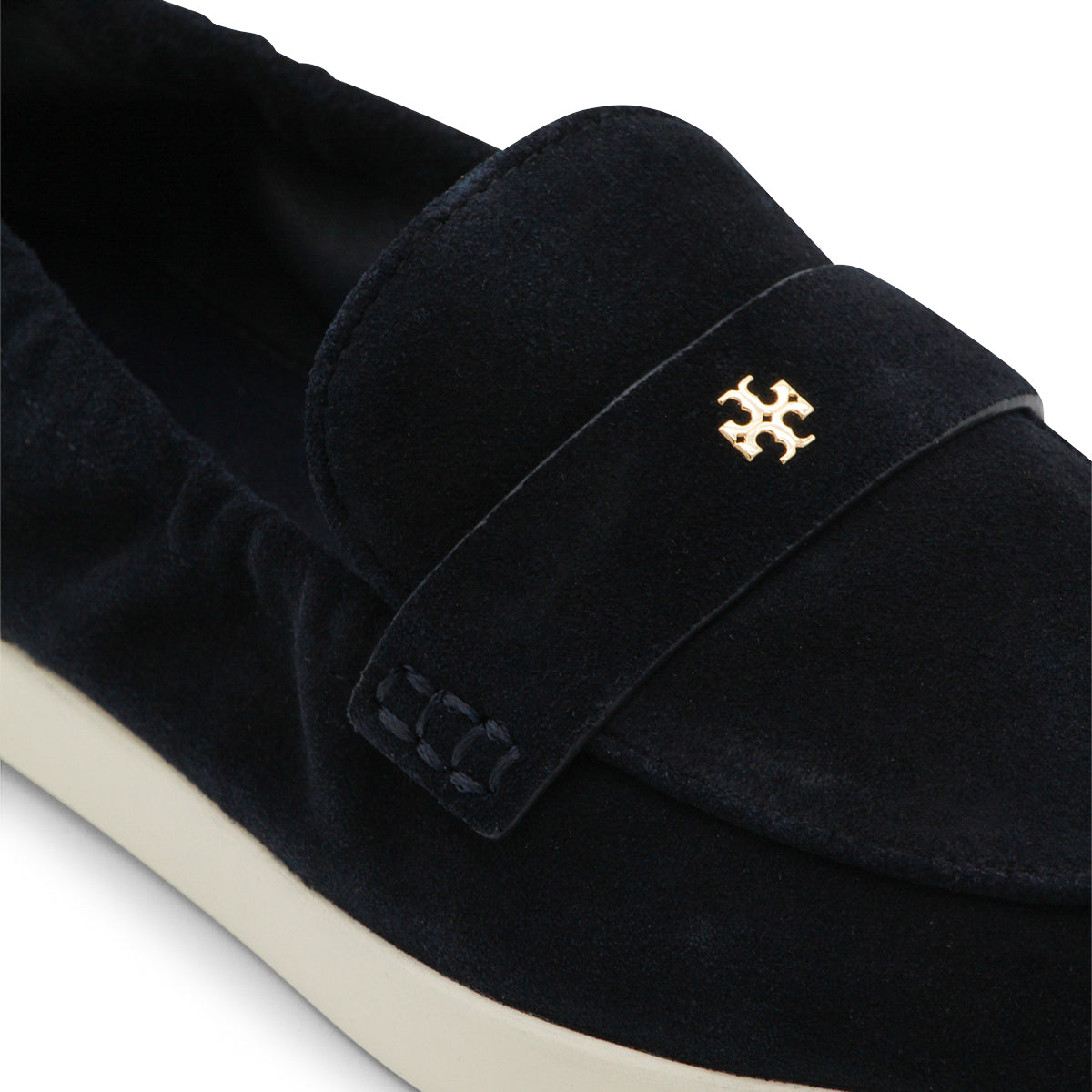 NAVY SUEDE LOAFERS