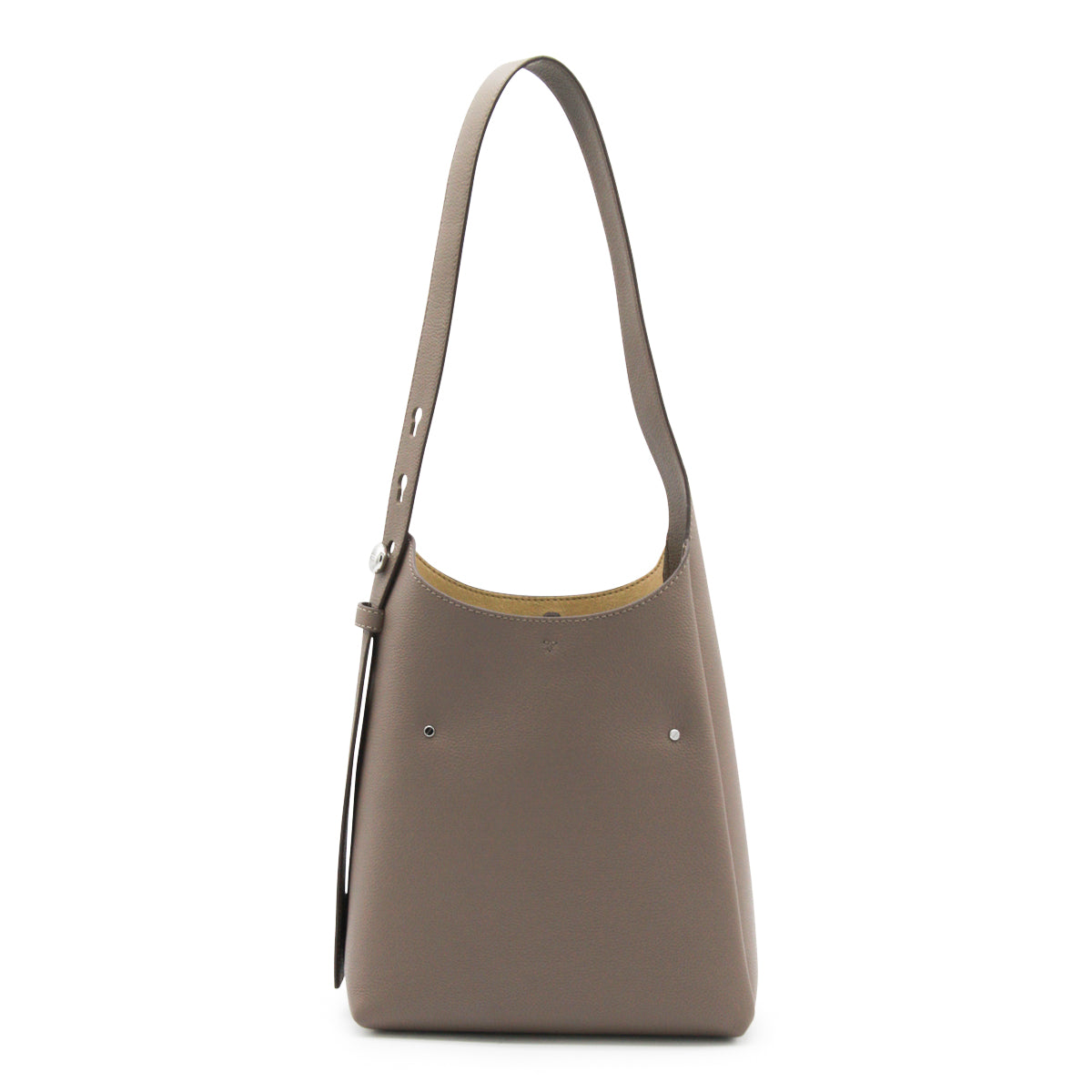 BROWN LEATHER HOBO ROMY SMALL SHOULDER BAG
