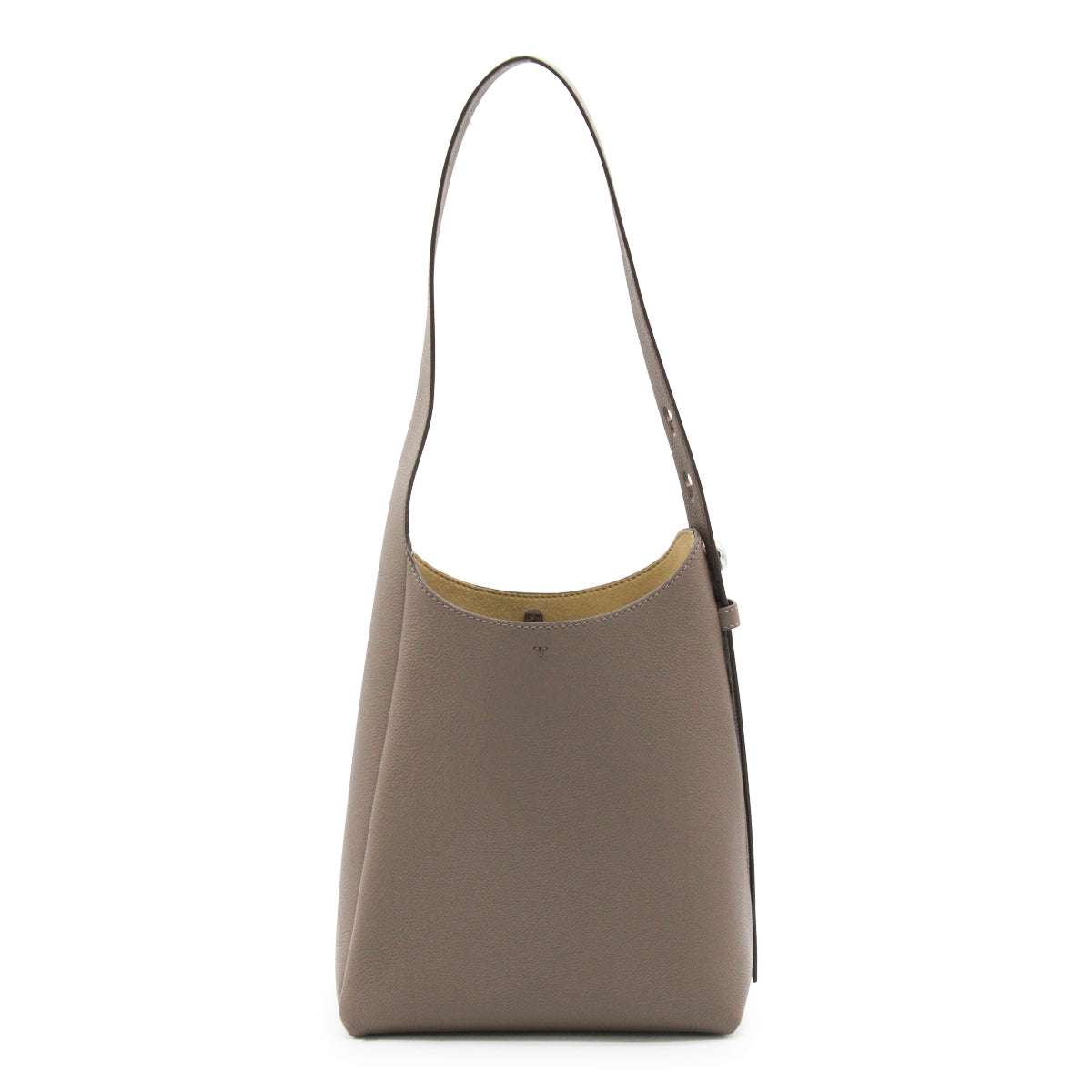 BROWN LEATHER HOBO ROMY SMALL SHOULDER BAG