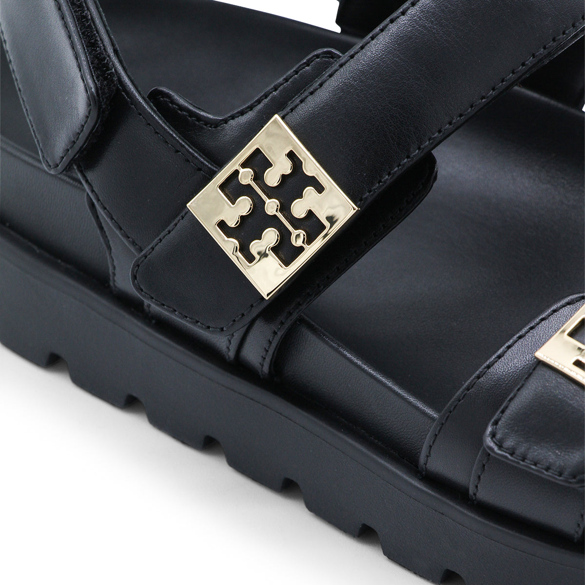 BLACK LEATHER FLATS