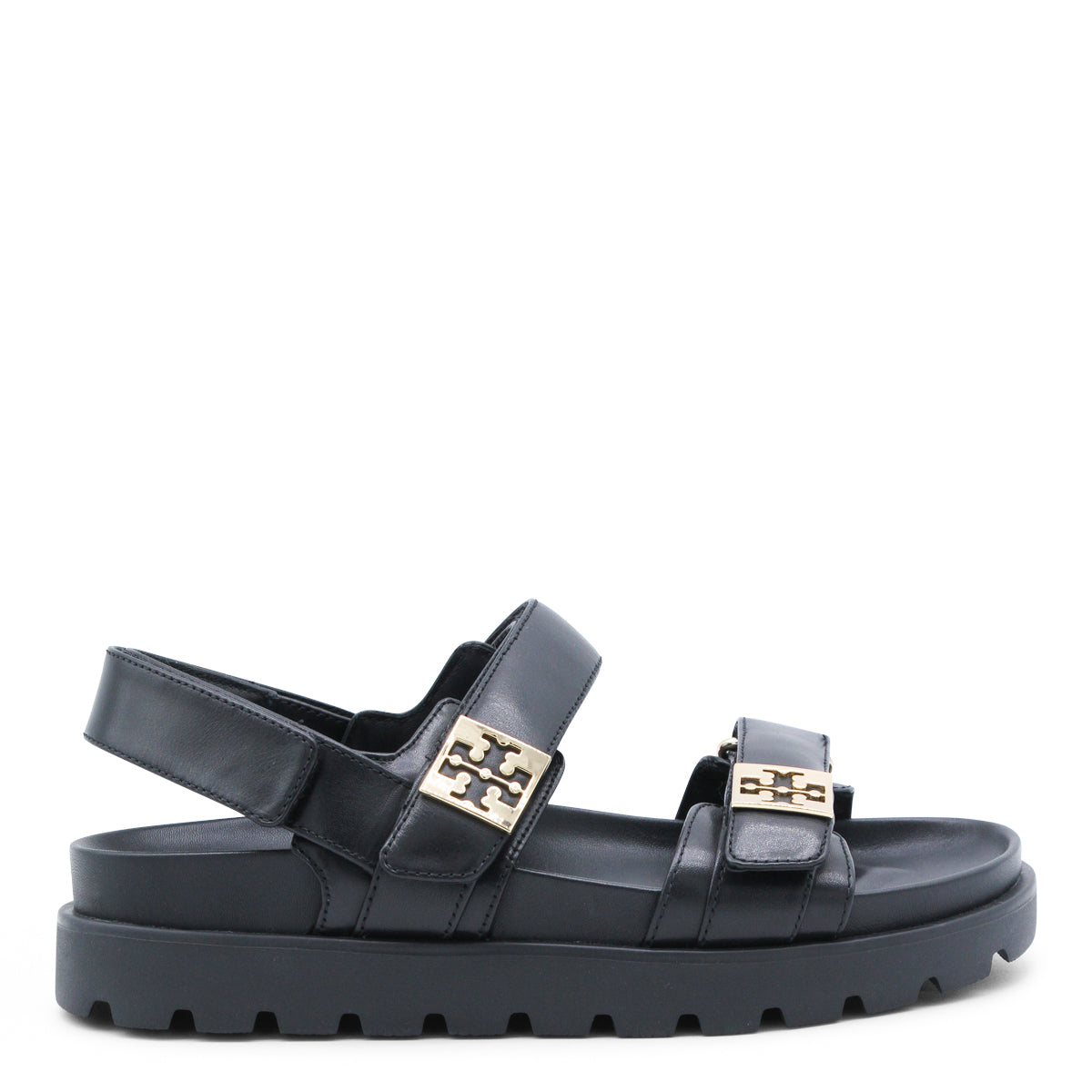 BLACK LEATHER FLATS