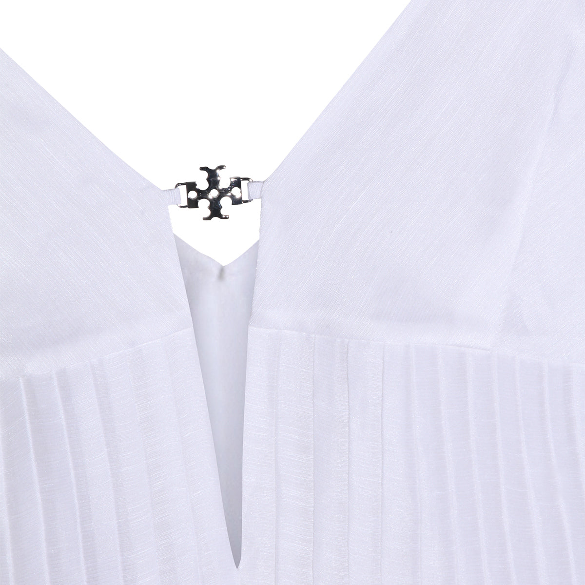 WHITE COTTON MIDI DRESS