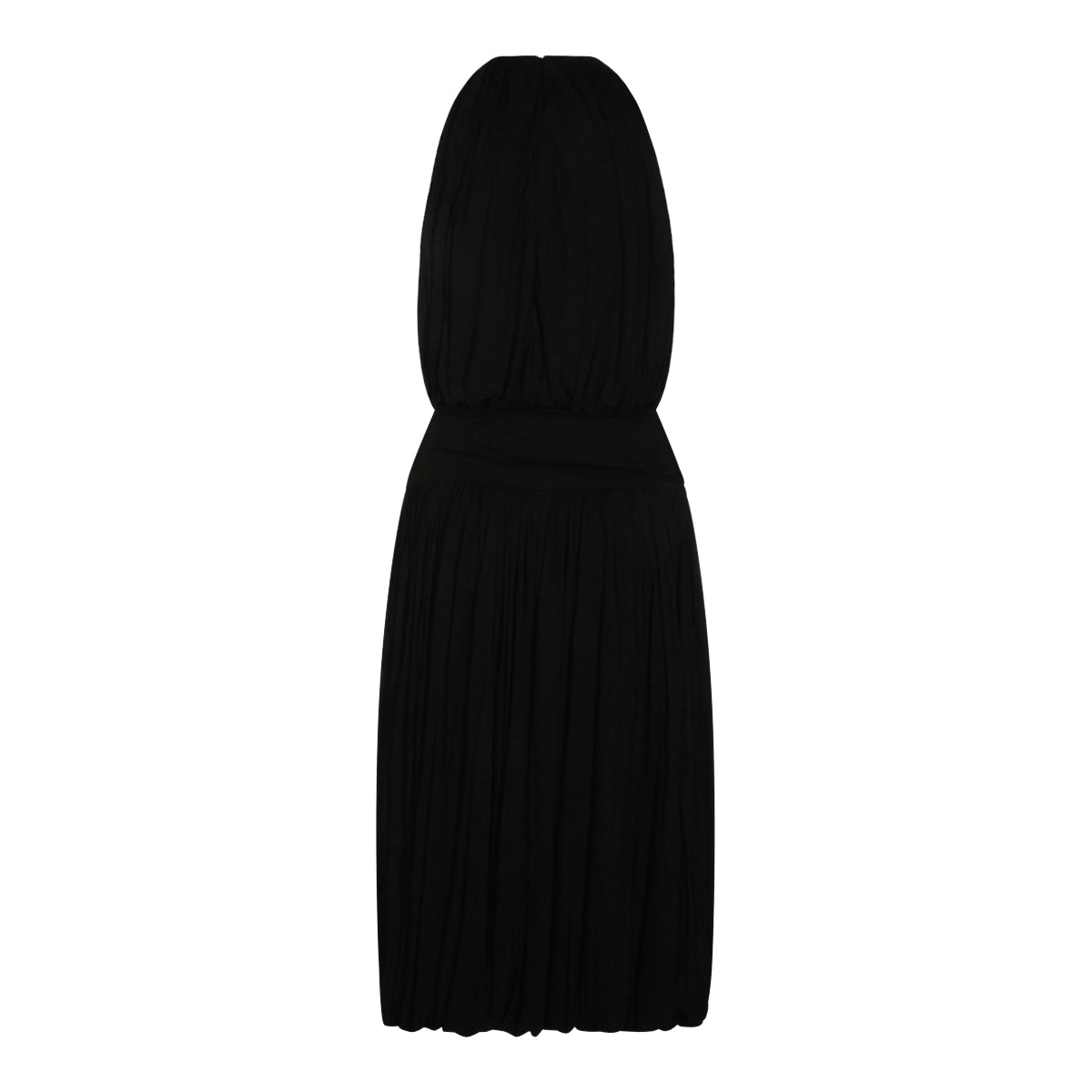 BLACK COTTON MINI DRESS