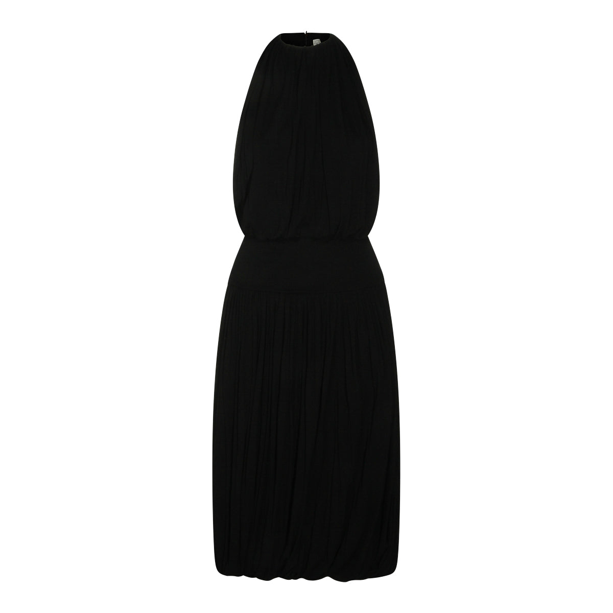 BLACK COTTON MINI DRESS
