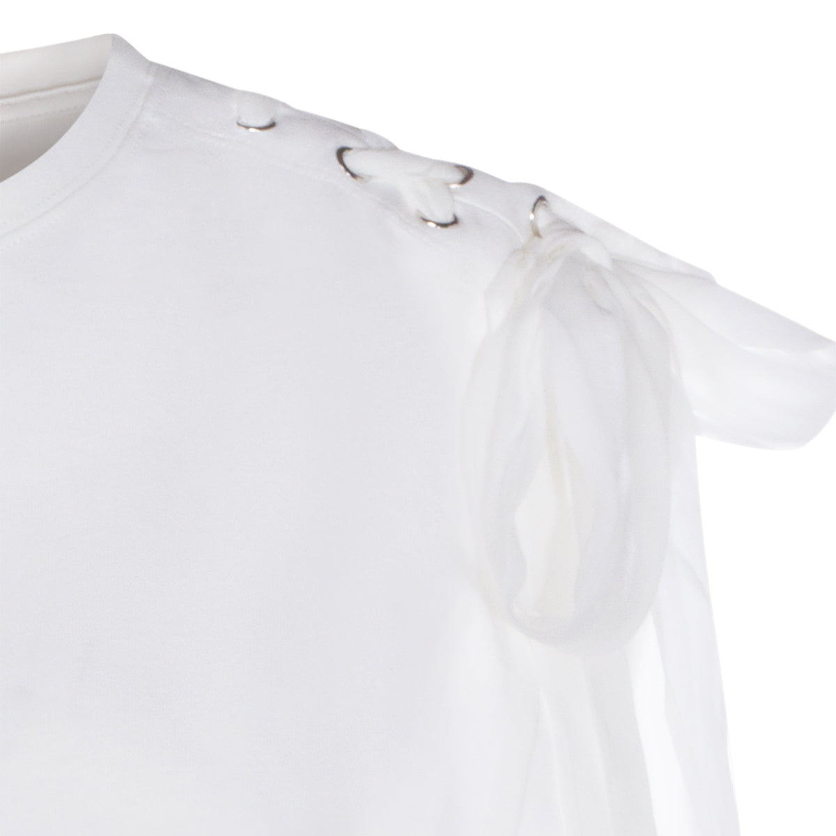WHITE COTTON T-SHIRT