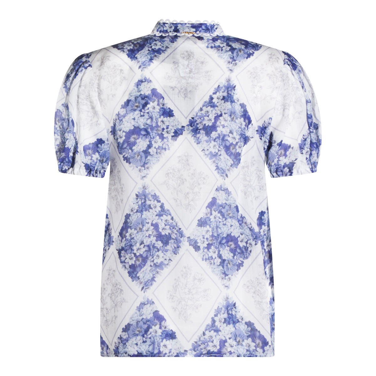 WHITE AND BLUE TOP