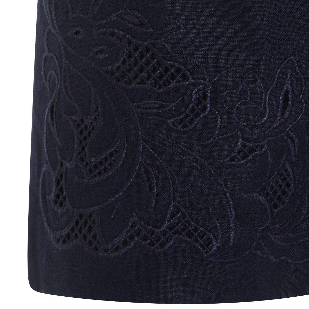 DARK BLUE LINEN SHORTS