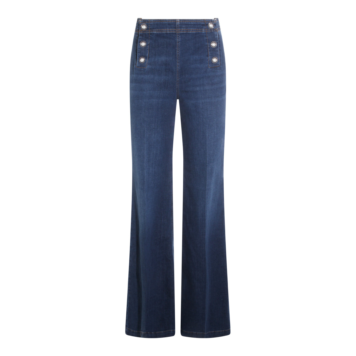 DARK BLUE COTTON DENIM JEANS