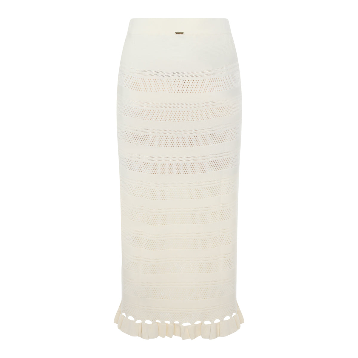 WHITE VISCOSE SKIRT