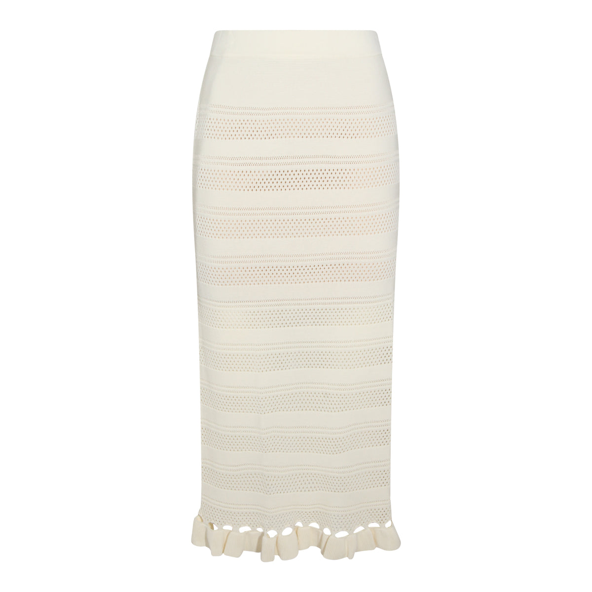 WHITE VISCOSE SKIRT