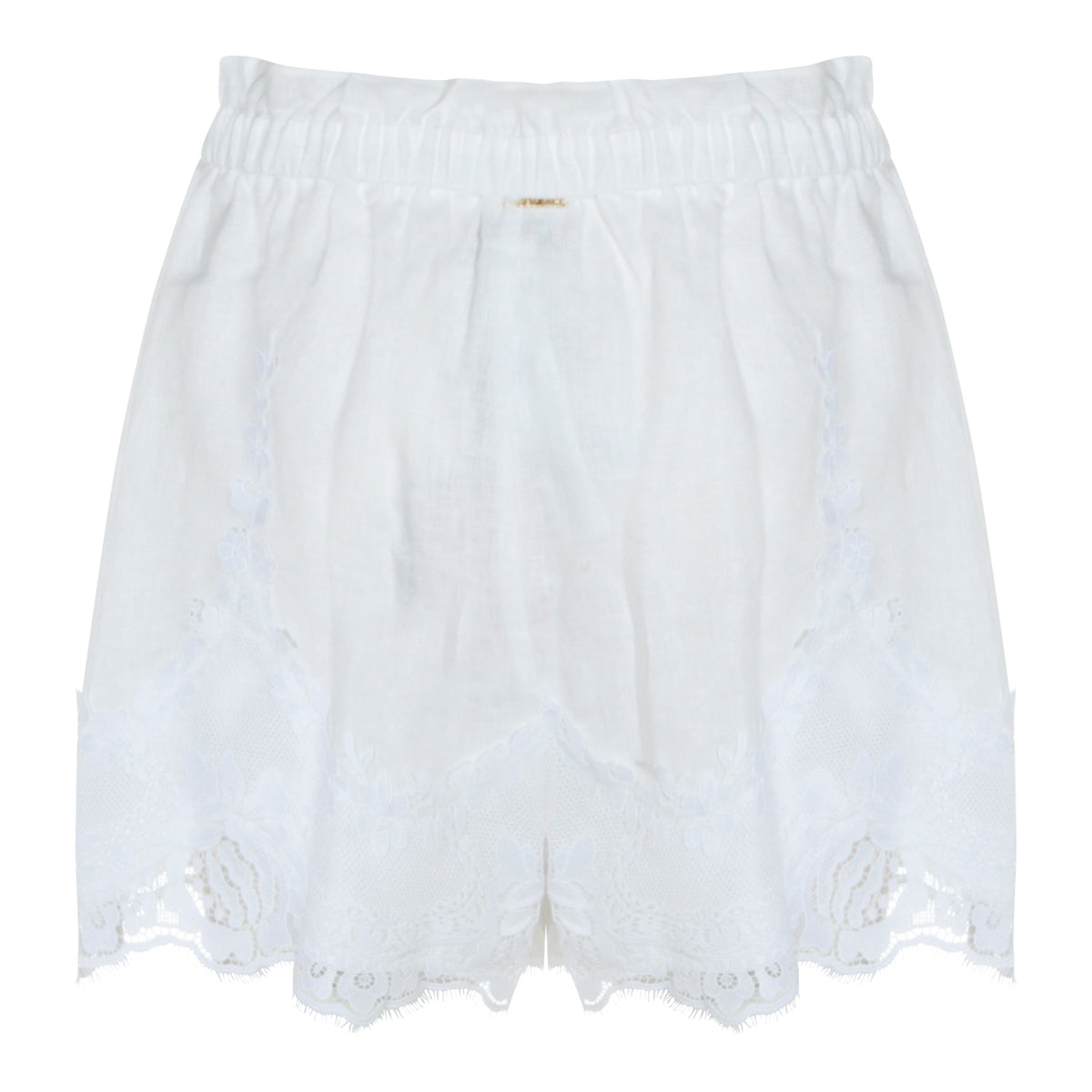 WHITE LINEN SHORTS