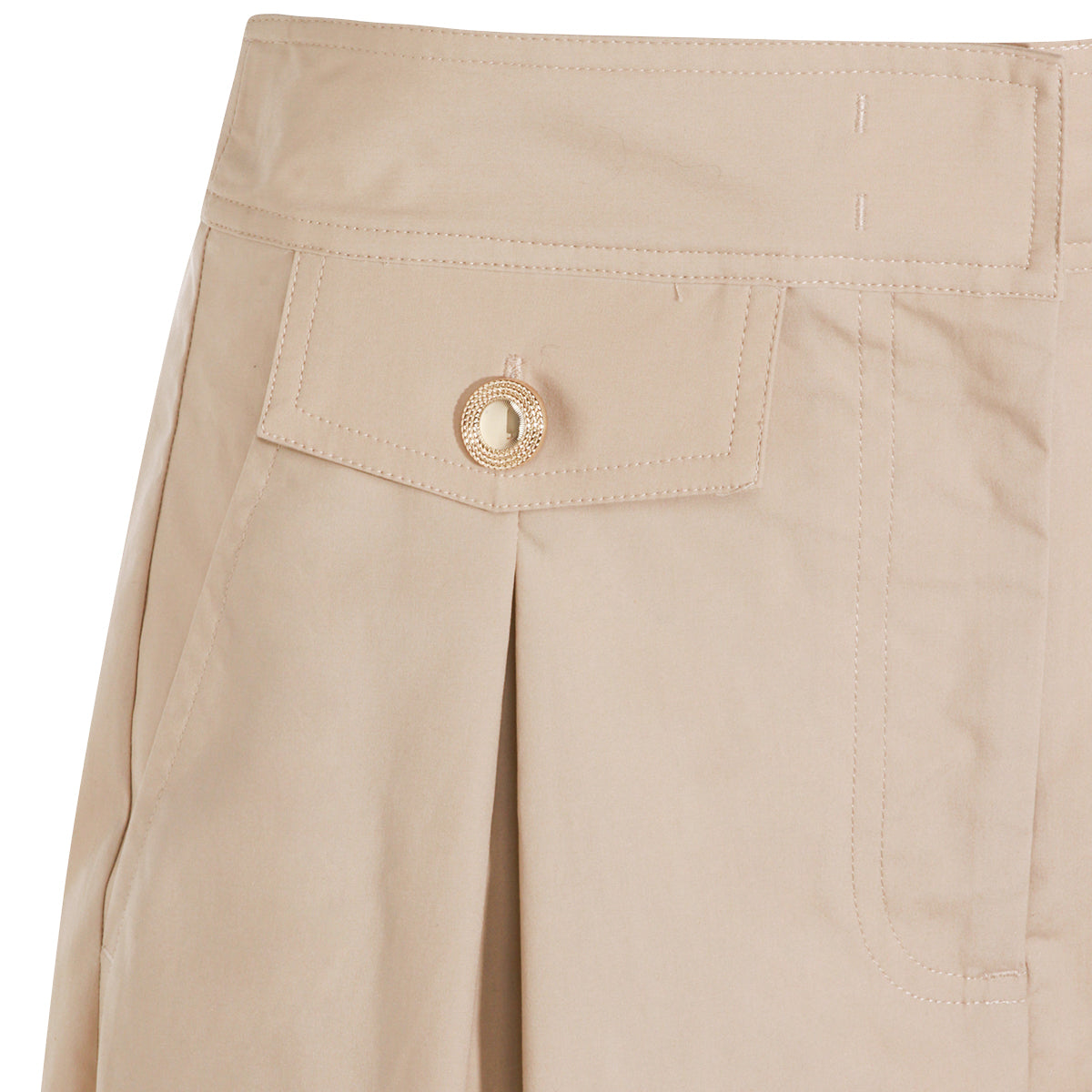 BEIGE COTTON SHORTS