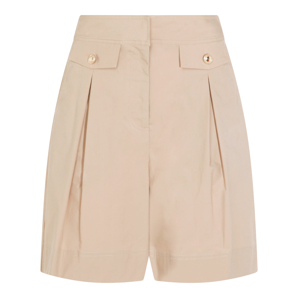 BEIGE COTTON SHORTS