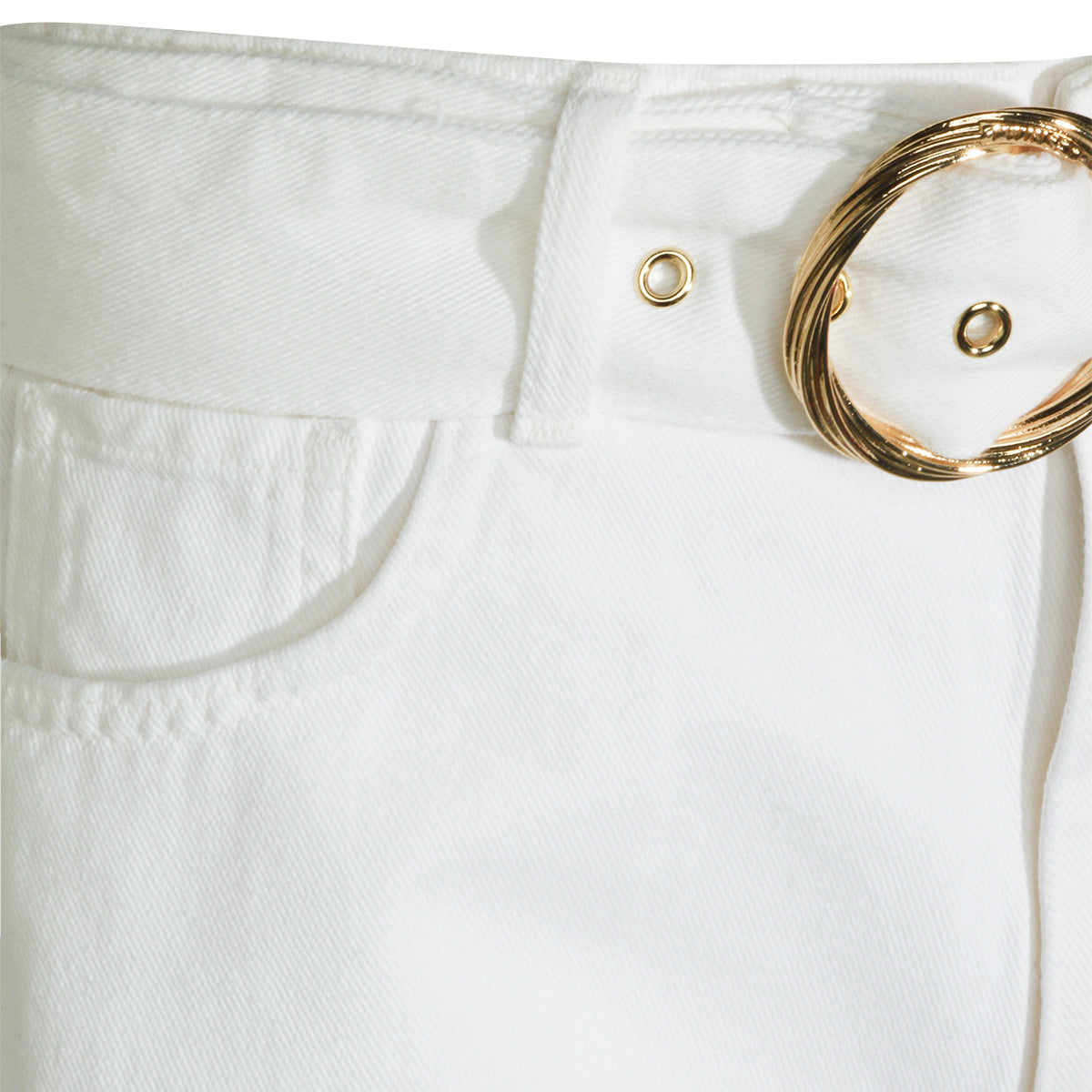 WHITE COTTON SHORTS
