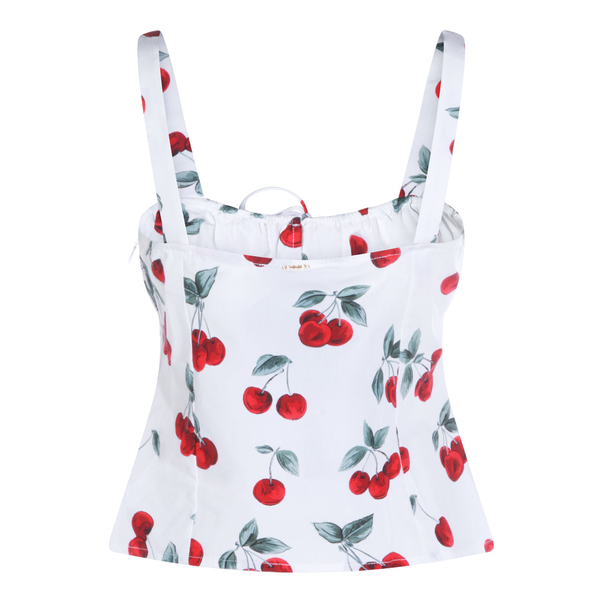 WHITE AND RED COTTON TOP