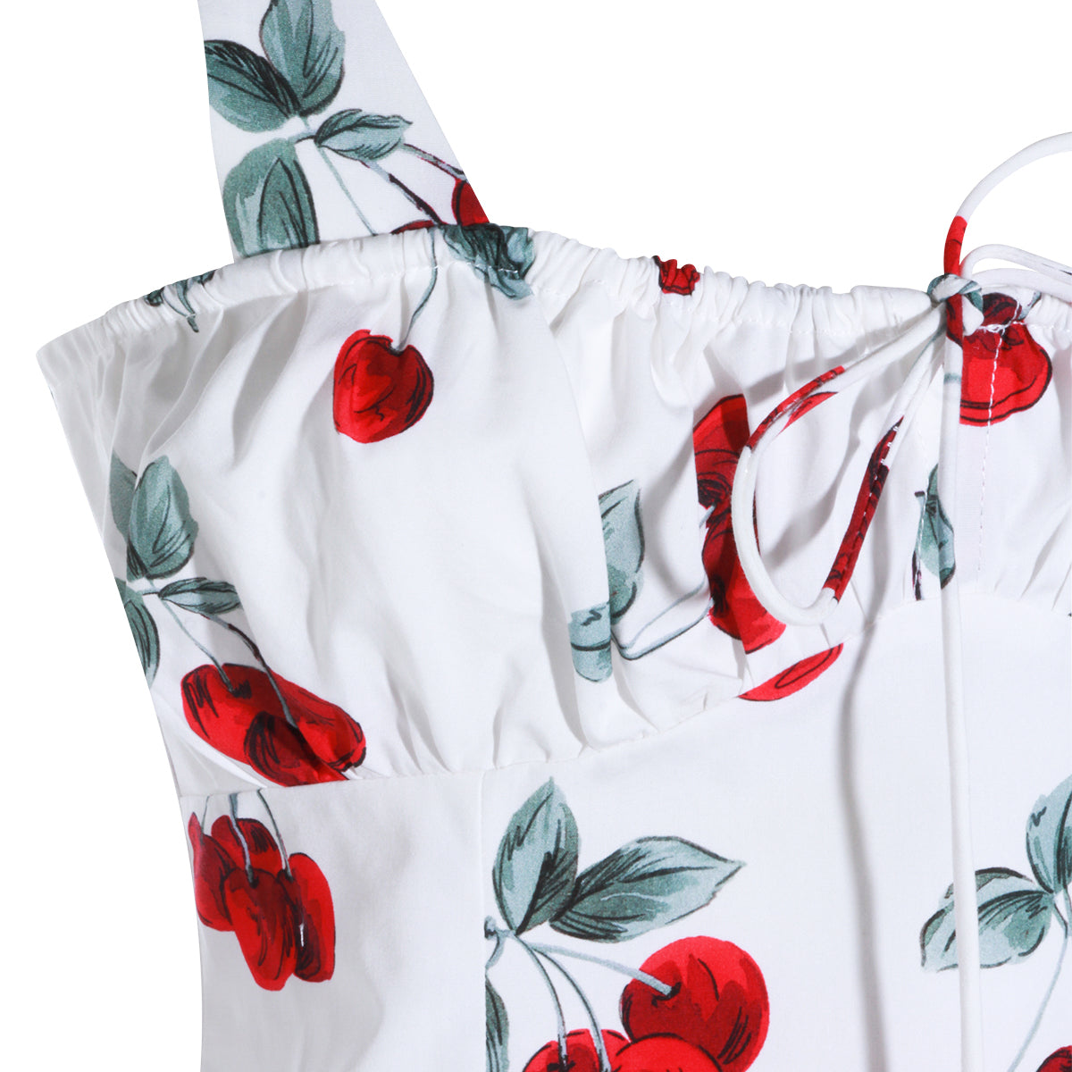 WHITE AND RED COTTON TOP