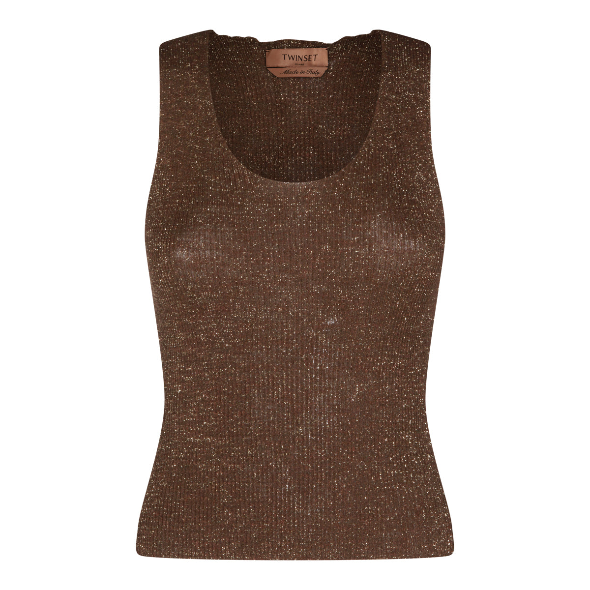 BROWN LINEN TOP