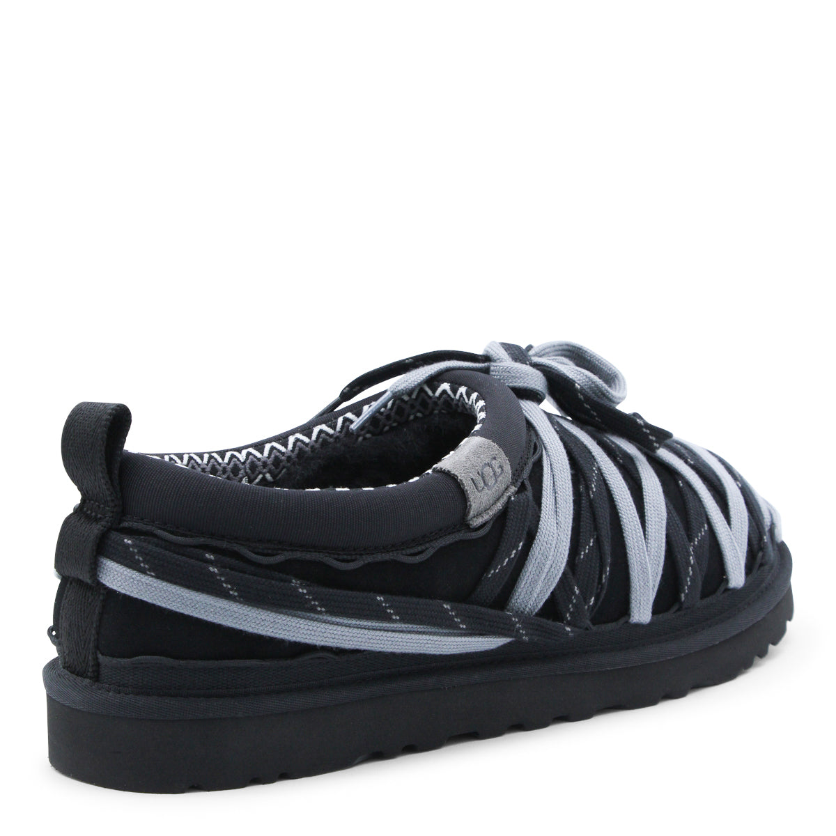 BLACK TASMAN LACES FLATS