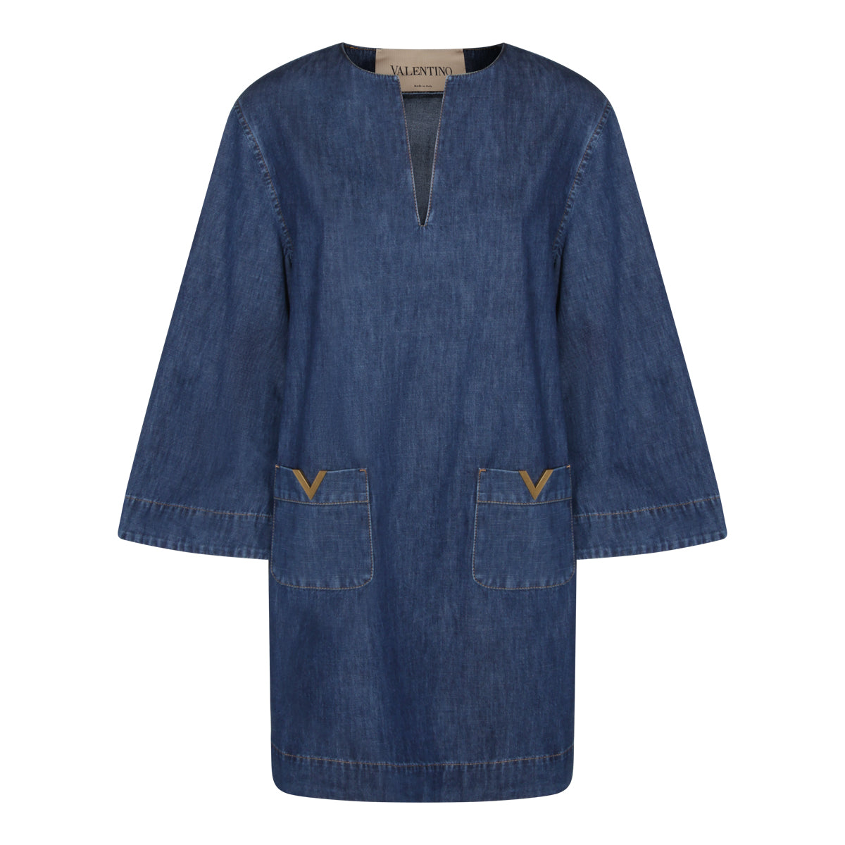 MEDIUM BLUE COTTON DRESS