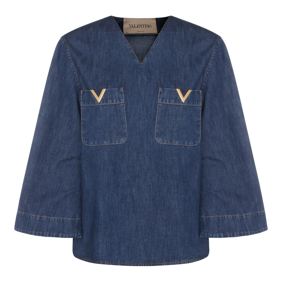 MEDIUM BLUE DENIM TOP