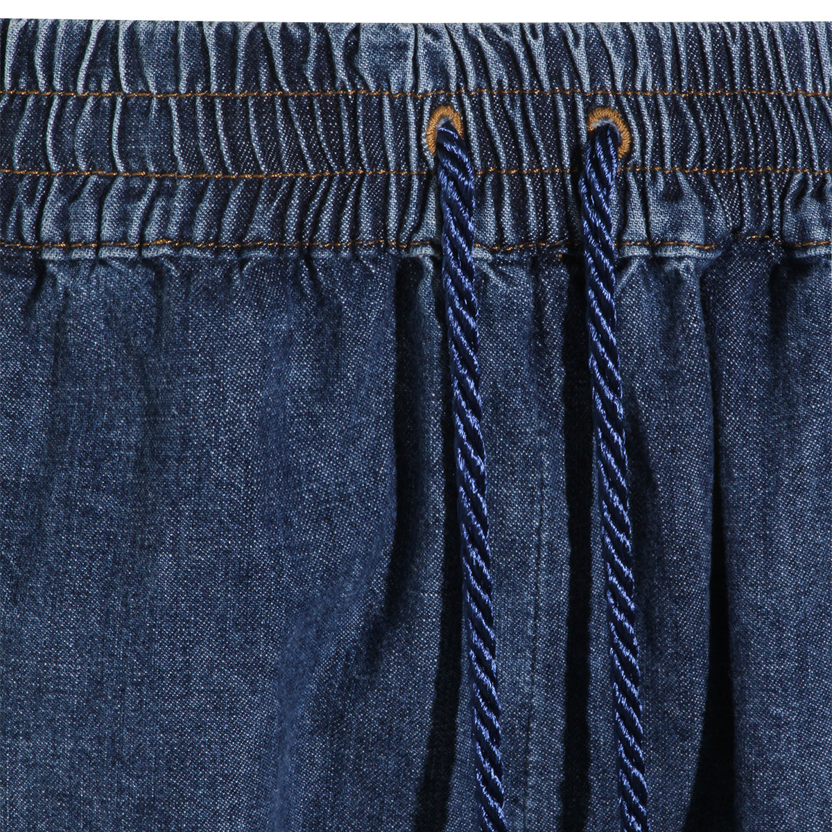 BLUE DENIM COTTON PANTS