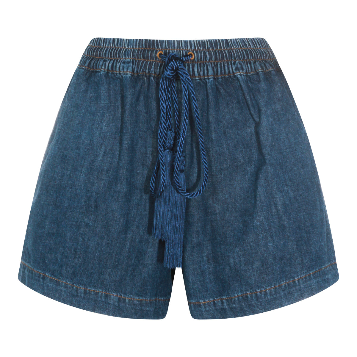 MEDIUM DENIM VLOGO SHORTS
