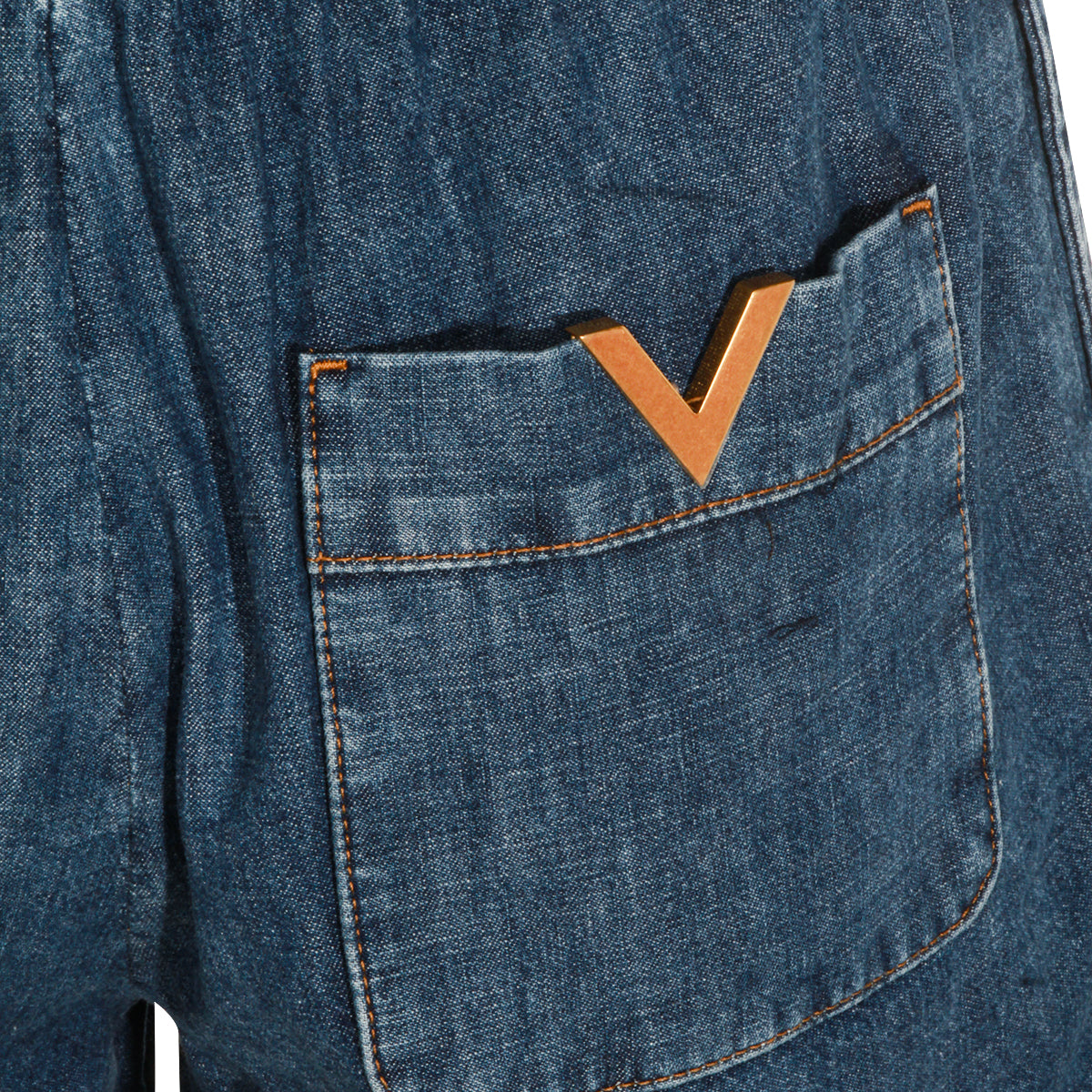 MEDIUM DENIM VLOGO SHORTS