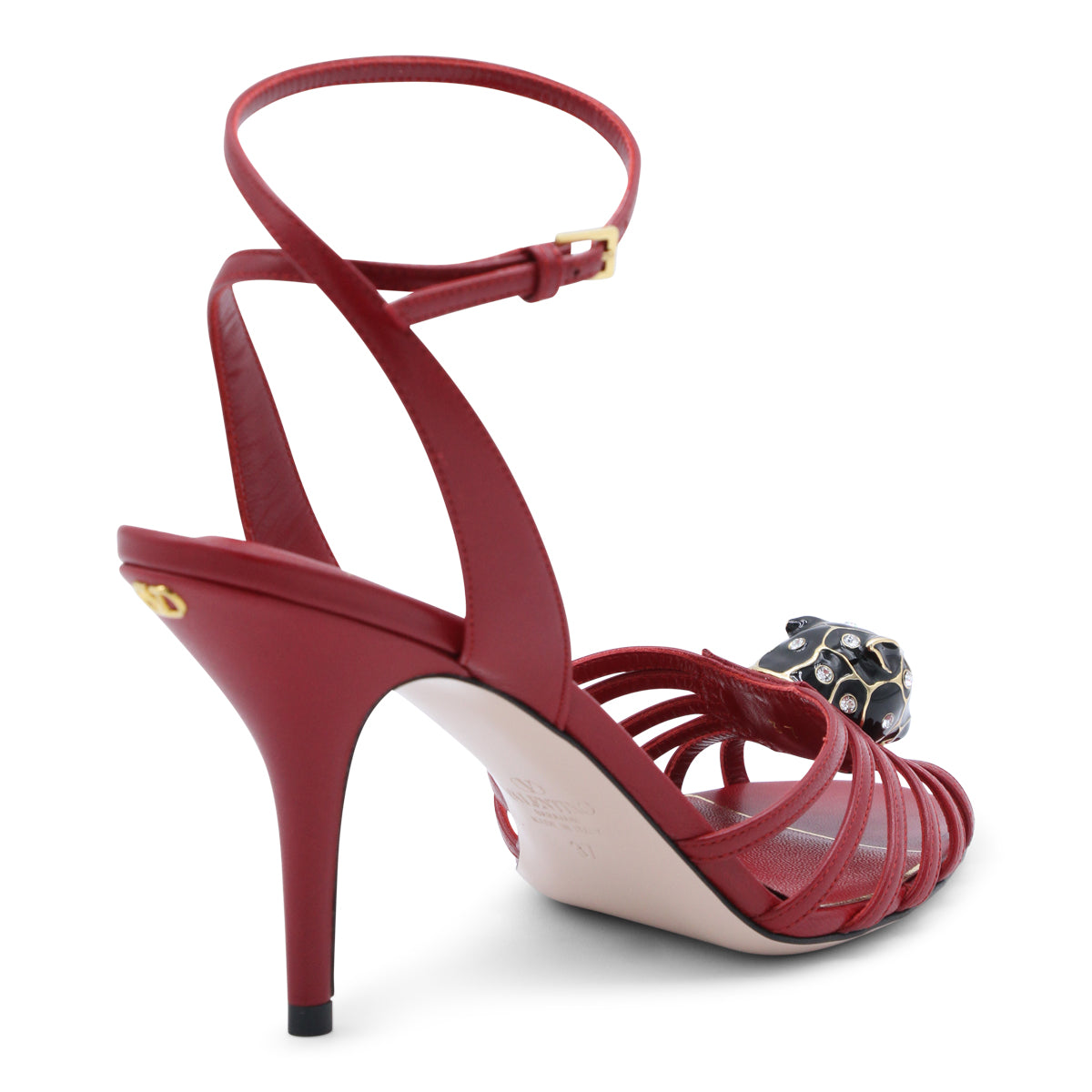 RED LEATHER SANDALS