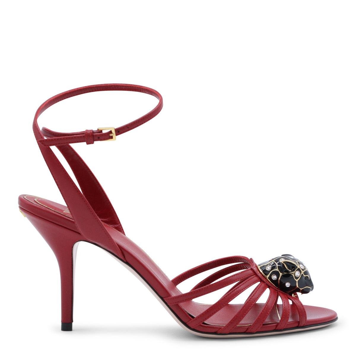 RED LEATHER SANDALS