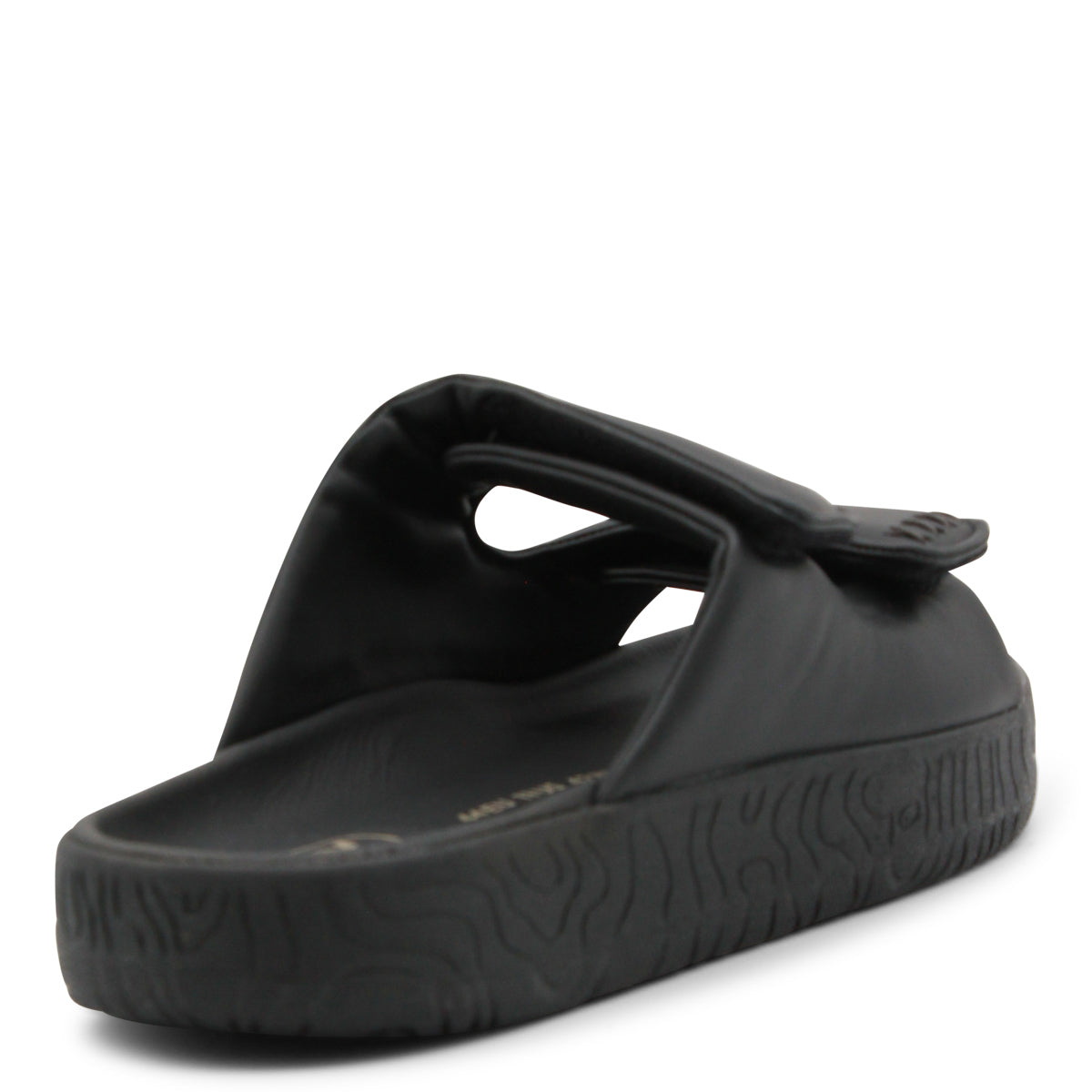 BLACK LEATHER ETNA BOLD SANDALS